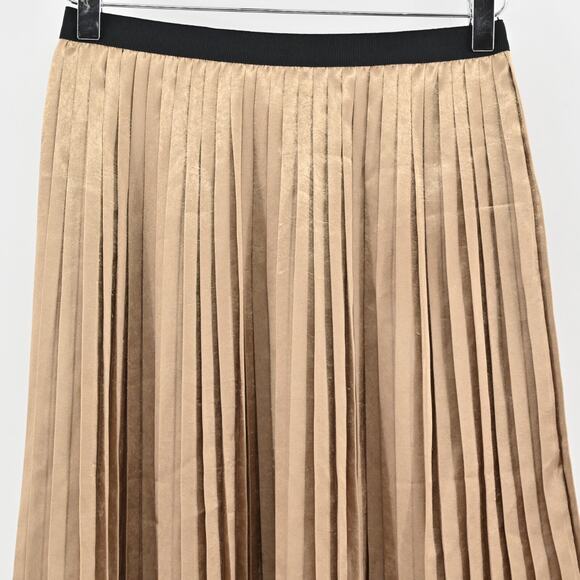Joie Skirt Womens Size XS Pleated Elastic Waist Pull On Knee Length Gold Capsule - Picture 3 of 11